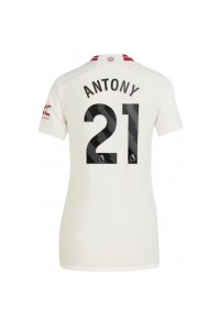 Manchester United Antony #21 Jalkapallovaatteet Naisten Kolmaspaita 2023-24 Lyhythihainen